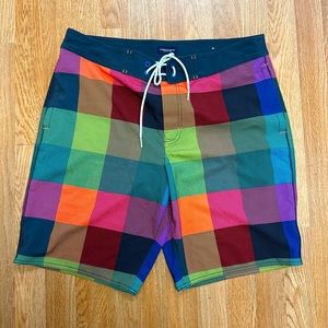 American Eagle Colorblock Swim Trunks